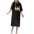 thumbnail image 2 of Summer Dresses for Women Under $10 Free Shipping Round Neck Short Sleeved T-shirt And Ankle Dress For Spring Summer, 2 of 4