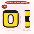 thumbnail image 3 of Uxcell Funda de Mango de Equipaje 3 Pcs Identificadores de Equipaje de Neopreno Diseño Hueco Amarillo 5.9 pulgadas Cubierta de Mango de Agarre Cómodo, 3 of 7
