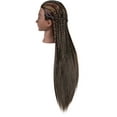 thumbnail image 4 of RYHAIR African American Mannequin Head 30 inches Long 80% Human Hair for Braiding Styling Updos Practice Cosmetology Training Display with Stand, 4 of 6