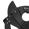 thumbnail image 4 of Women Cats Mask Half Face Cats Mask Leather Cats Ears Mask Cosplay Costume Accessory, 4 of 5