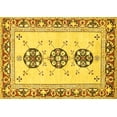 thumbnail image 1 of Ahgly Company Indoor Rectangle Abstract Yellow Modern Area Rugs, 2' x 5', 1 of 4