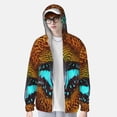 thumbnail image 2 of Gaeub Butterfly Alighted On Sunflowers Men's and Women's UPF 50+ Long-Sleeved Sun Protection Clothing, Fishing Shirt Long Sleeve Zip-3X-Large, 2 of 7