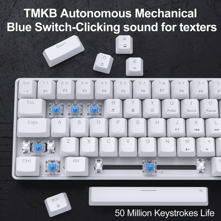  TMKB Gaming Keyboard 60 Percent, LED Backlit Ultra