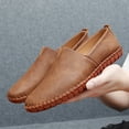 thumbnail image 4 of Big Size Men's Casual Loafers Slip On Leather Shoes Lightweight Driving Shoes Moccasins Classic Penny Loafer Flats Boat Shoes, 4 of 10