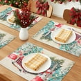 thumbnail image 2 of Placemats Set of 6 Linen Placemats, Washable Kitchen Table Mat, Seasonal Holiday Christmas Place Mats for Party Car 17.7*12.6inch, 2 of 6