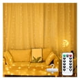 thumbnail image 5 of Dserhfy 300 LED Fairy Curtain Lights 9.8ft x 9.8ft Window Wall Hanging String Light USB Powered Curtain Light for Bedroom Backdrop Wedding Party Indoor Decor, 5 of 8