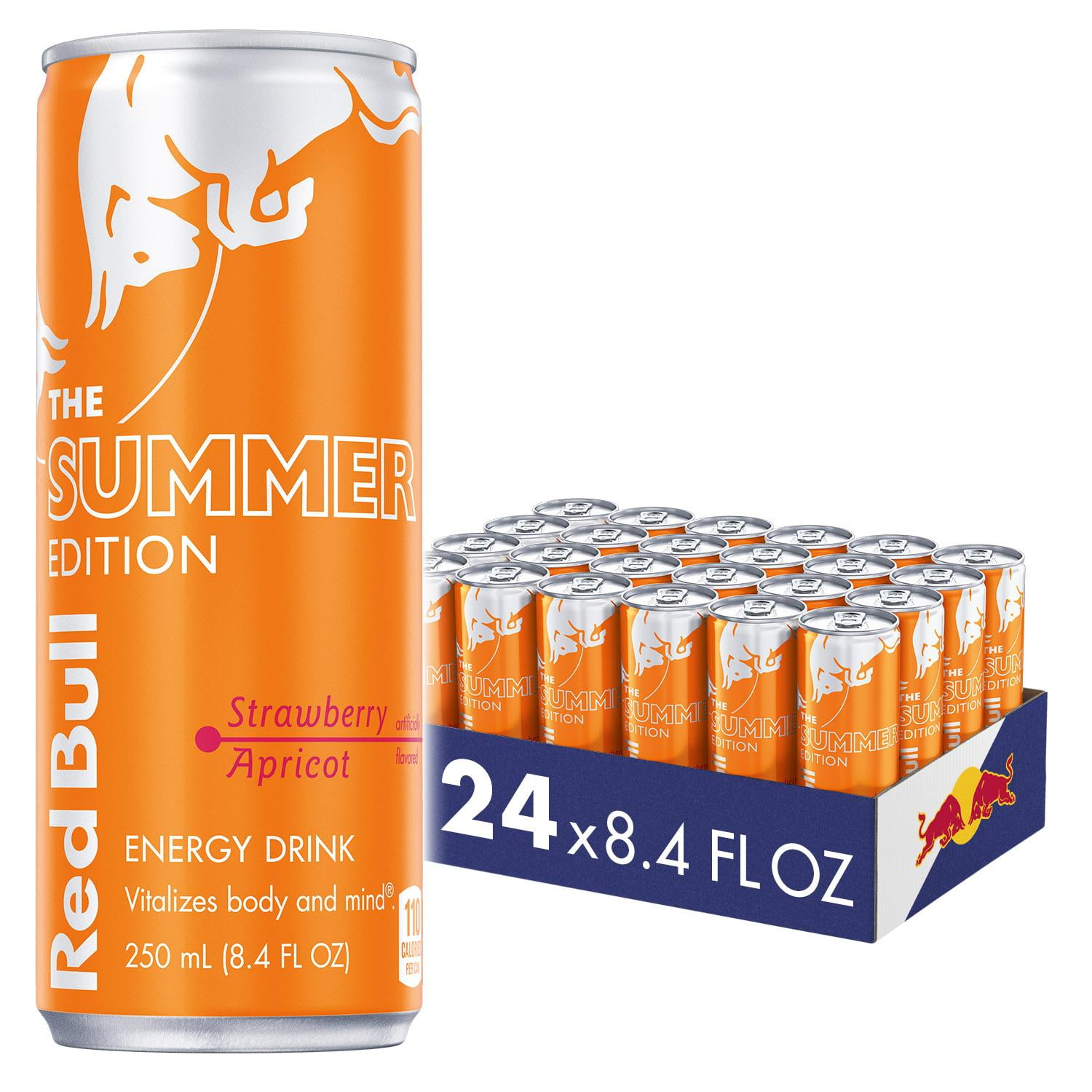 RED BULL SUMMER EDITION STRAWBERRY APRICOT 8.4OZ, 24 pack - Walmart.com