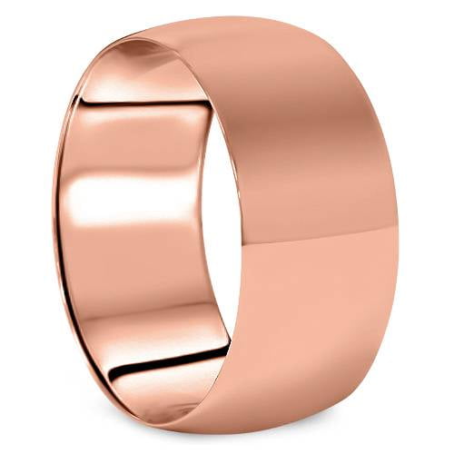 Pompeii 10mm Dome High Polished Wedding Band 14K Rose Gold (,)