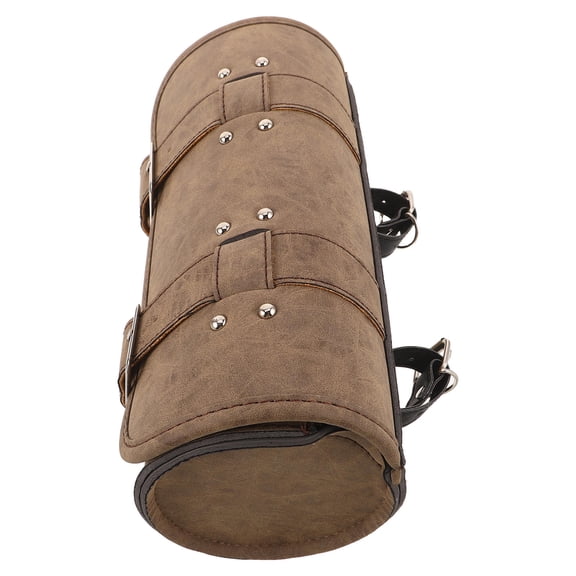 FENGGUIQU Coffee Motorcycle Front Fork Saddle Bag Universal Fit Compact Tool Storage Pouch