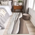 thumbnail image 3 of Abstract Wave Effect Runner Rugs 2x6 ft Gary Brown Gradient Beach Washable Hallway Rugs Non-Slip Floor Mats Absorbent Carpet Bedside Runners for Bedroom Kitchen Bathroom Laundry Room, 3 of 9