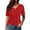 Red, variant on Womens Summer Tops, Women's Letter Print Loose Long Sleeve V Neck T Shirt Green L