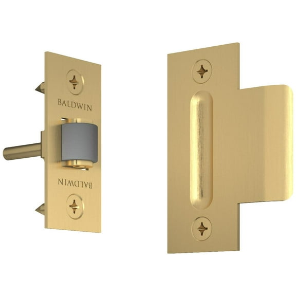 Baldwin Estate 0440044 Adjustable Roller Catch, Lifetime Satin Brass