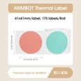 thumbnail image 3 of Etiquetas térmicas NIIMBOT B1/B21/B3S/K3 41x41 mm, 1 rollo 175, 3 of 9