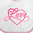 thumbnail image 4 of Inktastic Love in Red and Pink with Heart Boys or Girls Baby Bib, 4 of 4
