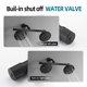 thumbnail image 3 of Adaptador de cabezal de ducha doble con válvula de apagado integrada para cabezales de ducha de mano y lluvia negro mate, 3 of 5