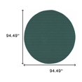 thumbnail image 3 of 8' Navy Round Geometric Stain Resistant Indoor Outdoor Area Rug, 3 of 5