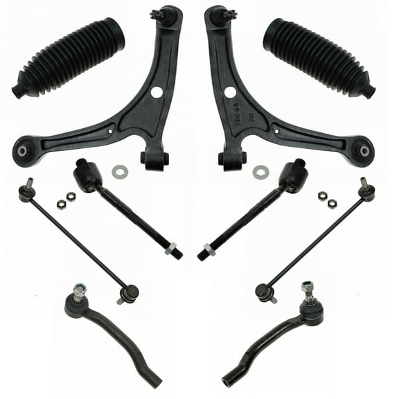 TRQ 10pc Steering Suspension Kit Control Arms Tie Rods Sway Bar End Links PSA71971 Fits select: 2006-2008 HONDA PILOT, 2006 ACURA MDX