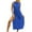 Blue, variant on fatyb Women's Long Swimsuit Coverup Mesh Sleeveless Bathing Suit Cover up Side Drawstring Bikini Dress