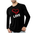 thumbnail image 1 of Lovzfmll Pyjama de Sport Imprimé Romantique Manches Longues Col Rond pour Hommes Noir, 2TG, 1 of 4