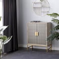 thumbnail image 2 of DecMode 32" x 40" Brown Wood Snakeskin Inspired 1 Shelf and 2 Doors Cabinet, 1-Piece, 2 of 10