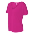 thumbnail image 2 of Bella Canvas Women's Curved Bottom Slouchy Fit V-Neck T-Shirt, Style B8815, 2 of 5