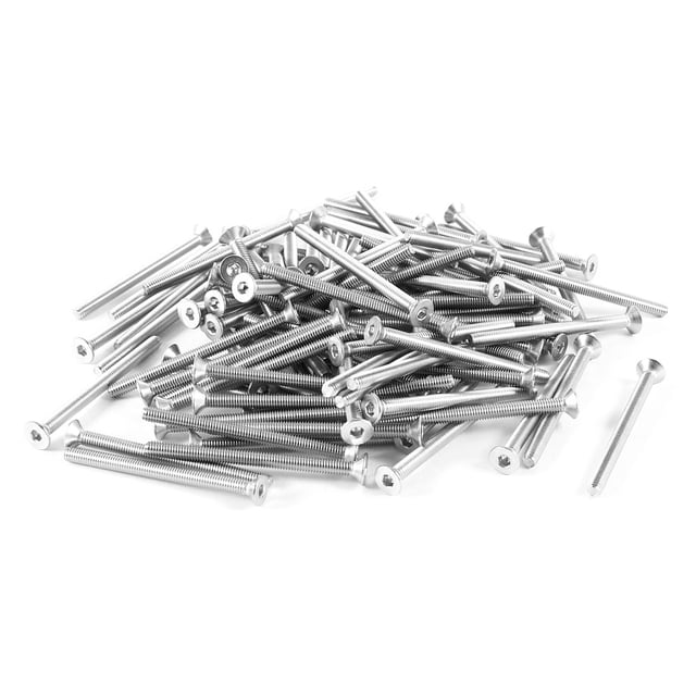 Tornillos avellanados Unique Bargains 100 x 304HC M3 x 40mm cabeza plana