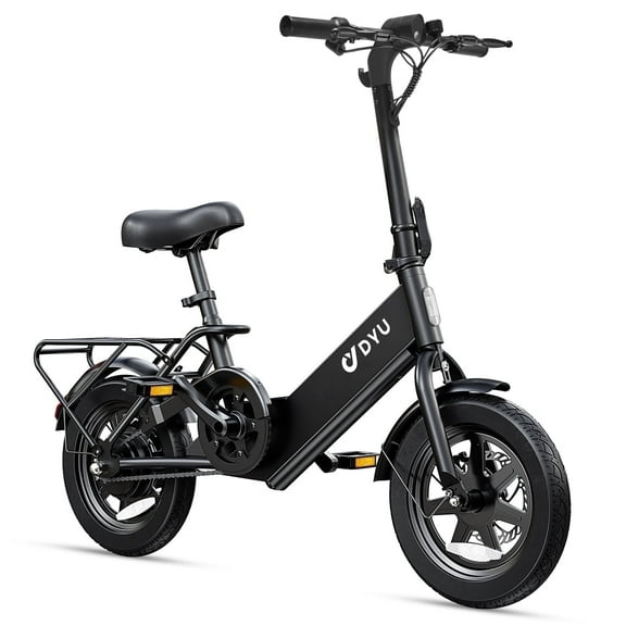 DYU 14" Folding Electric Bike for Adults Teens, 500W Peak Motor 36V/7.8AH Battery, Commuter City Ebike, UL2849