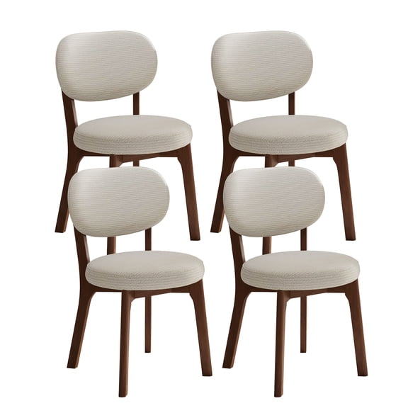 Kaelothaven Mid Century Modern Dining Chairs Set of 4, Upholstered Farmhouse Kitchen & Dining Room Chairs Sets with Solid Wood Frame