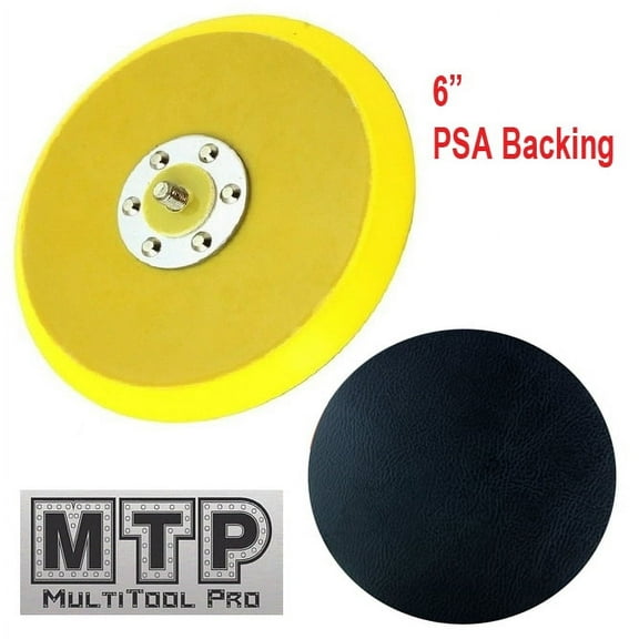 MTP ? 6" 148MM PSA Backing Face Sanding Pad 6 inch X 5/16" 24 TPI Thread DA Sander Grinder Polishing PSA backing Pressure Sensitive Adhesive