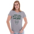 thumbnail image 4 of Funny Alien UFO Believers Sarcastic Womens Fitted Plus Size Graphic Tee Brisco Brands 2X, 4 of 5