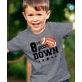thumbnail image 5 of 8th Year Down Football Shirt for 8 Year Old Sports Theme Eighth Birthday Party Tee Granite Heather Shirt Youth Small, 5 of 6