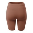 thumbnail image 3 of A2Y Women's Lightweight Mid Length Fitness Workout Seamless Ribbed Biker Shorts Cedar Wood SM, 3 of 5