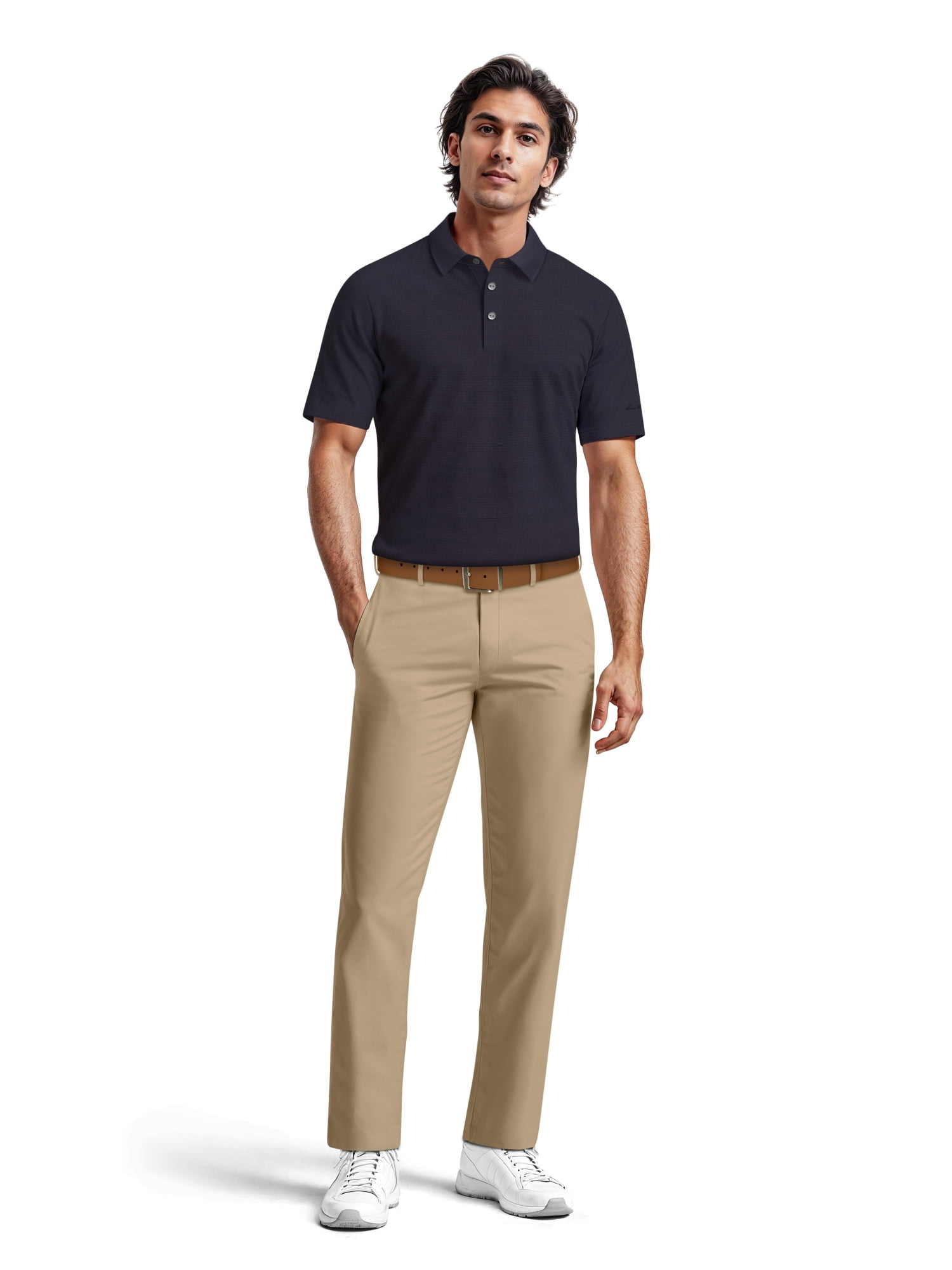 Ben Hogan Performance Men's & Big Men's Easy Care Solid Short Sleeve Golf Polo Shirt, up to 5XL