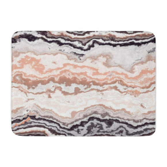 POGLIP Brown Agate Gem Stone Pattern Aluminosilicate Apricot Calcite Chalcedony Doormat Floor Rug Bath Mat 30x18 inch