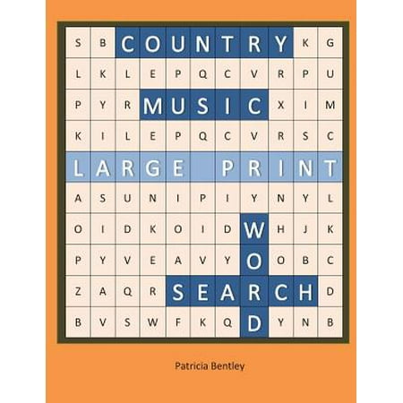 Country Music Large Print Word Search (Best Music Search Engine)