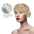 thumbnail image 2 of KLL Colorful Paisley Pattern Shower Cap & Bath Cap for Women,Reversible Oversized Waterproof Shower Caps for all Hair Lengths,Elastic Reusable Bathing Hair Cap, 2 of 6