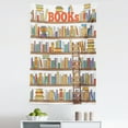thumbnail image 1 of Colorful Tapestry, Library Bookshelf a Ladder Campus Life Caricature Illustration, Fabric Wall Hanging Decor for Bedroom Living Room Dorm, 5 Sizes, Multicolor, by Ambesonne, 1 of 1