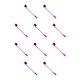thumbnail image 2 of Monstrate Edge Brush Smooth Teasing Hairbrush Profesional Multifuncional Peine para el cabello Suministros de aseo para Home Salon rosa rosado 10Conjunto, 2 of 6