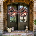 thumbnail image 5 of Namzi Patriotic Wreath 4th of July Wreaths for Front Door Summer American Flag Wreath Memorial Day Independence Wreath Red White and Blue Wreath Decorations for Indoor Outdoor Home Decor (A), 5 of 5