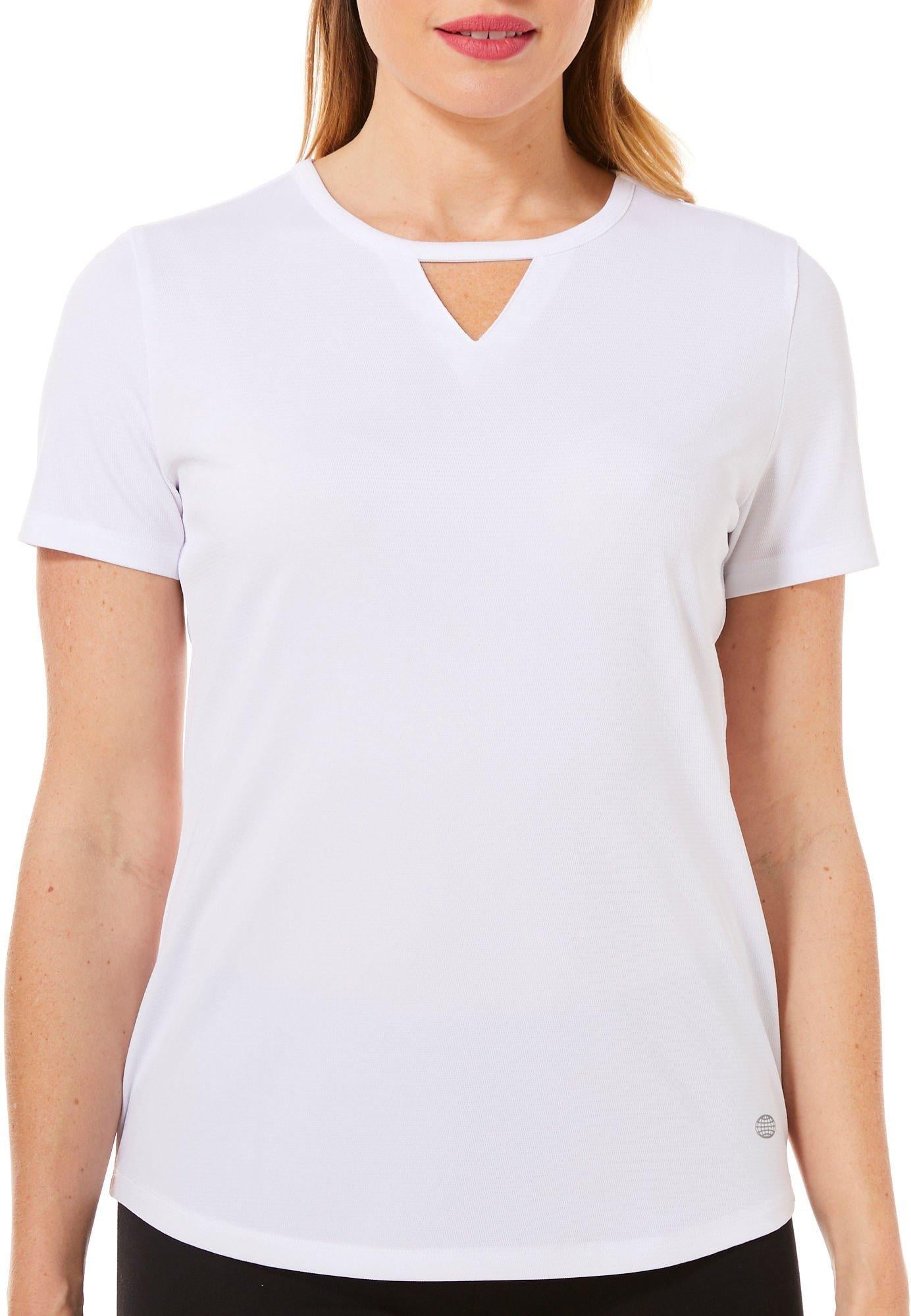 petite white v neck t shirt