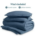 thumbnail image 4 of Bare Home Washed Duvet Cover Set - Ultra-Soft - Premium 1800 Collection - 3 Piece - Queen, Bering Sea, 4 of 8