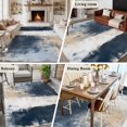 thumbnail image 6 of Navy Blue Grey Large Area Rugs for Bedroom Living Room, Soft Non Slip Carpet Bedside Rug, Modern Abstract Art Rustic Rectangular Floor Cover Kitchen Accent Rug 6'x9' for Dining Room/Office, 6 of 9