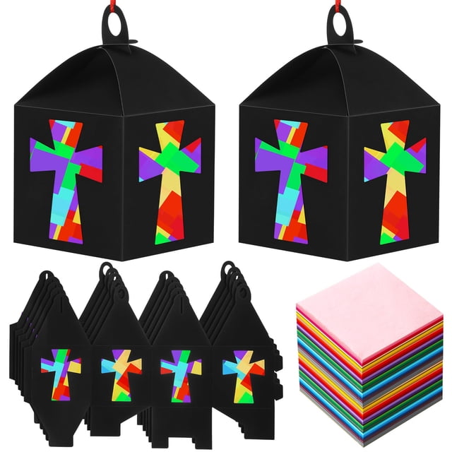 Juego de 16 linternas religiosas con adornos en forma de cruz, marca Craft Kit VIHOSE