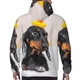 thumbnail image 7 of Kdxio Dachshund Sitting in Bathtub Print Mens Casual Hooded Collar Drawstring Hoodies Pullover Sweatshirts Casual Long Sleeve Shirts-4X-Large, 7 of 7