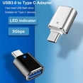 thumbnail image 2 of Adaptateur Type-c vers USB3.0 OTG Rechargeable Lecteur de Disque U Compact Portable pour de Nombreux Appareils Noir, 2 of 4