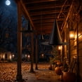 thumbnail image 5 of 12 Pack Black Witch Hats,Halloween Cloth Cone Decor with 328ft Hanging Rope,Durable Nylon for Indoor Outdoor Party Yard,14 Inch Tall Fits All Ages,Great for Festive Displays, 5 of 7