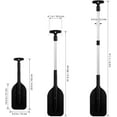 thumbnail image 3 of ABPETE 2Pcs Telescopic Kayak Paddle Rafting Boat Paddle Canoe Oars Plastic Aluminum Alloy Boat Oars(Black), 3 of 9