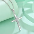 thumbnail image 5 of Blaniy Butterfly and Cross Necklace 925 Sterling Silver Cubic Zirconia Jewelry Gifts for Women, 5 of 7