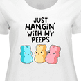 thumbnail image 4 of Inktastic Easter Just Hangin' with My Peeps Women's Plus Size T-Shirt, 4 of 5