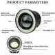 thumbnail image 5 of SZTXJ 2pcs Car Fog Lights Angel Eyes Halo Round Ring LED Headlights Universal Driving Lamp Pink, 5 of 5